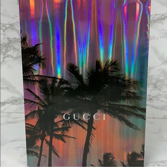 ⚜️GUCCI Holiday 2019 Limited Edition Collectors Palm Tree Hologram Shoppin… - Picture 8 of 9